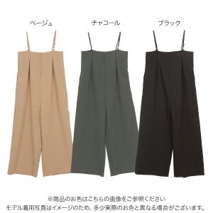 サロペット 40代 低身長 キャミサロペット ...の詳細画像1