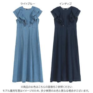 ワンピース ロング デニムワンピース レディー...の詳細画像1