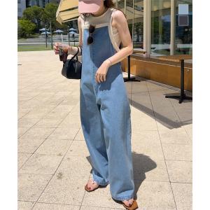 日替わりセール オールインワン レディース 40代 サロペット デニム 2way デニムサロペット デニムオールインワン E3524送料無料