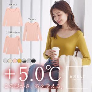 ロンT トップス レディース インナー 発熱 ストレッチ