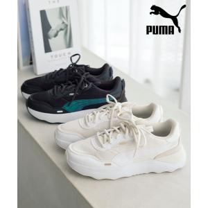 PUMA プーマ スニーカー 厚底 レディース ランテイムドプラットフォームリージェントロマンススニーカー I2565 送料無料｜kobelettuce