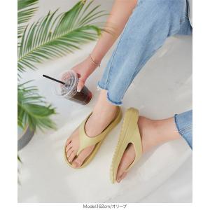 ビーチサンダル レディース 厚底 フリップフロ...の詳細画像5