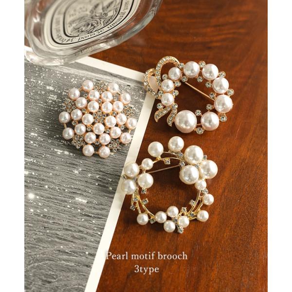 コサージュ パールモチーフブローチ レディース 20代 30代 40代 ブローチ パール ゴールド ...