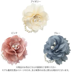 コサージュ セレモニー パールフラワーコサージ...の詳細画像1
