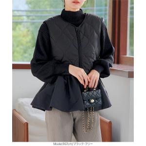 ベスト ジレ レディース キルト キルティング...の詳細画像4