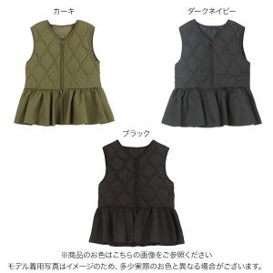 ベスト ジレ レディース キルト キルティング...の詳細画像1