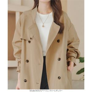 トレンチコート レディース 長袖 アウター 春...の詳細画像5