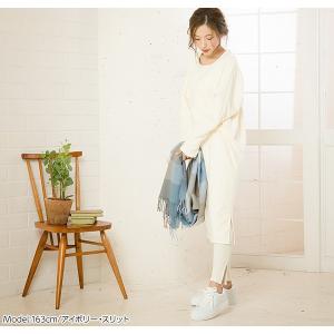 リブレギンス レディース レイヤード スリット...の詳細画像4