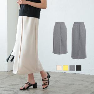 スカート タイトスカート スウェット レディース ボトムス 夏 春 センタースリット ポケット ストレッチ M3674