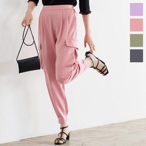 パンツ ジョガーパンツ テーパード カーゴパンツ リラックスパンツ イージーパンツ メンズライク レディース ウエストゴム M3708