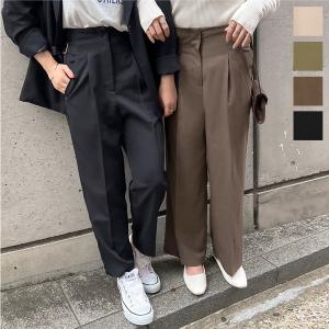 パンツ テーパードパンツ レディース ボトムス プチレタス 低身長 ワイドパンツ きれいめ 秋 M3738