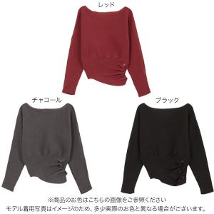 ニット トップス レディース 40代 上品 ボ...の詳細画像1
