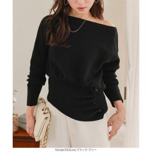 ニット トップス レディース 40代 上品 ボ...の詳細画像5