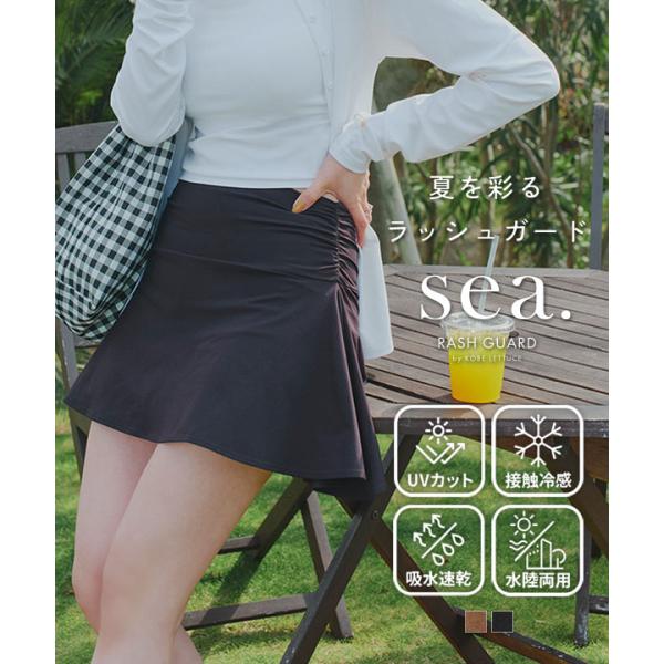 1000円OFFクーポン配布中 ラッシュガード スカート ショートパンツ付き レディース 30代 4...