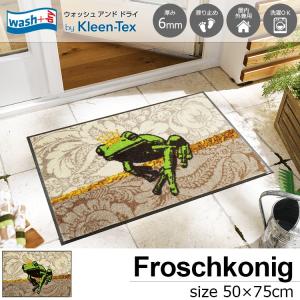 玄関マット 屋外 室内 洗える 滑り止め wash+dry Froschkonig 50×75cm｜kobelongtail