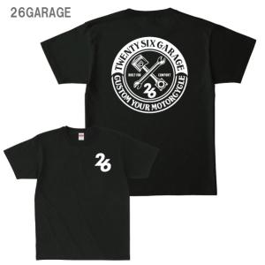 Tシャツ 半袖 26garage オリジナル トップス カットソー メンズカジュアル モーターサイクル バイカー 5001｜kobesaikou