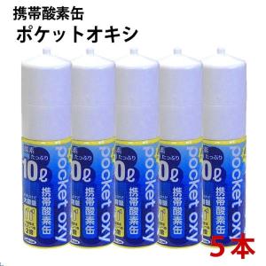 ユニコム 携帯酸素缶 ポケットオキシ　10L×5本　酸素スプレー POX04｜kobeya-sp