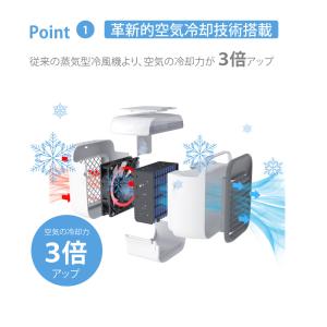 冷風機 冷風扇 卓上 熱中症対策! ポータブル...の詳細画像4