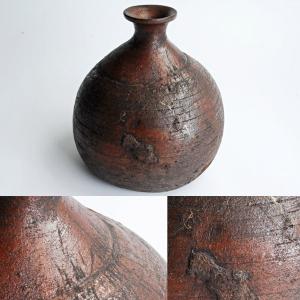 古備前　蕪徳利　幅２４×奥行２２．５×高さ２４．５ｃｍ　古民芸　花器｜kobijutsuhisada