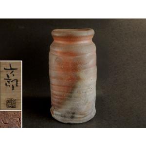 備前焼 四方筒花入（桟切)| おしゃれ ギフト プレゼント 陶器 陶磁器