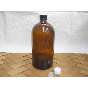 遮光瓶 B3アンバー 1000ml キャップ付