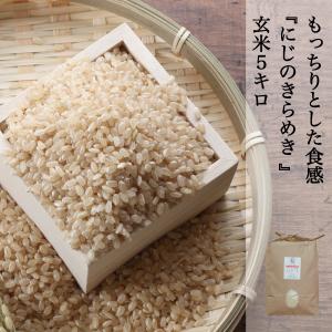 米 5kg 玄米 にじのきらめき 送料無料 農家直送 晴れの国 岡山県産 もっちりとした食感 粘りが強い 甘味｜kochikobo