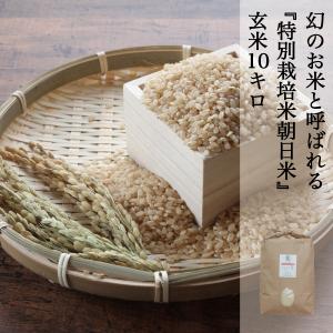 米 10kg 玄米 特別栽培朝日米 朝日米 あさひ 農家直送 岡山を代表する米 しっかりしたコシと深い味わいが持ち味 少し表面が硬いお米 お取り寄せ