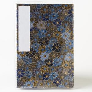 ビニールカバー付き御朱印帳 納経帳 清風菊炸裂波 大判12x18cm