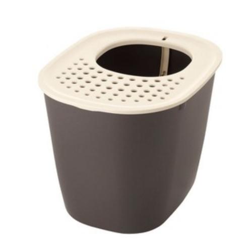 猫 トイレ 上から リッチェル ラプレ 砂取りネコトイレ ダークグレー