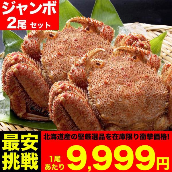 毛ガニ 超 特大 ジャンボ 800g前後 2尾 合計1.6kg前後 北海道産 (毛蟹 毛がに keg...