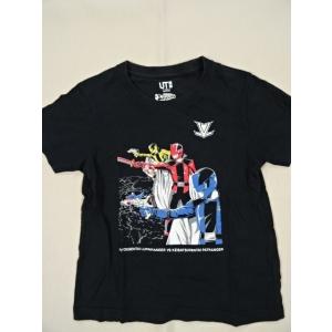 UNIQLO ユニクロ Tシャツ ルパンレンジャー vs パトレンジャー 半袖 古着 USED キッズトップス 110 ブラック 男の子 女の子 可愛い 普段使い｜kodakasangyo