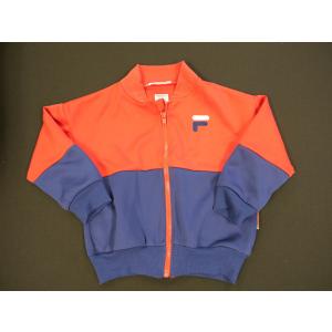 FILA フィラ マーキーズ ジャージ上 レッド×ネイビー 古着 USED キッズ トップス 110cm シンプル 普段使い 男の子 女の子 プチプラ｜kodakasangyo