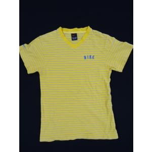 NIKE ナイキ Tシャツ カットソー イエローボーダー レディーストップス 春夏 USED 古着 ...