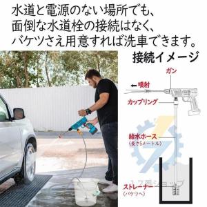 2024新発売!高圧洗浄機 コードレス 充電式...の詳細画像3