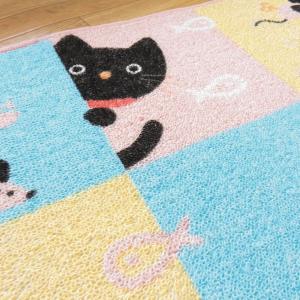 ねこ柄 マット キッチンマット バスマット 4...の詳細画像2