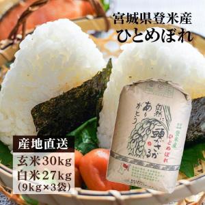 ひとめぼれ 米 30kg 送料無料 30kg 玄米 米 お米 宮城県産 送料無 安い