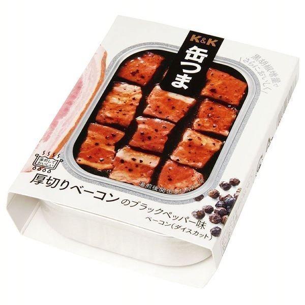 缶つま おつまみ缶詰 缶詰 おつまみ 美味しい ベーコン 厚切りベーコンのブラックペッパー味  国分...