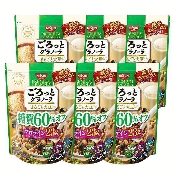 6食 ごろっとグラノーラ まるごと大豆 糖質オフ   日清シスコ (D)