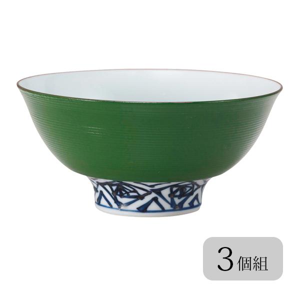 飯碗 茶碗 お茶碗 セット 磁器 日本製 碗 ご飯 ごはん   緑巻 飯碗 3個組 10247