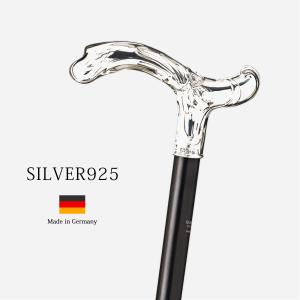 スネークウッドL字型黒檀ステッキ（杖） 18金（ゴールド）リング