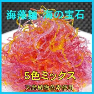 【全国送料無料】(コンパクト便）海の宝石 プチプチつるつる海藻麺（５色麺）１０００ｇ -１袋天恵ジャパン海の宝石　｜kodawariichibaya