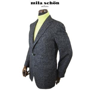只今ポイント5倍 ミラショーン ジャケット アルパカ シルク チャコールグレー 無地 軽量 日本製 ...