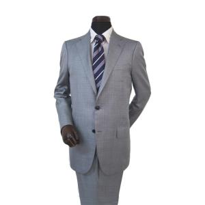 ヒッキーフリーマン   スーツ ライトグレー シルク100％ 1タック ビスポークライン1F7 春夏物 メーカー正規品
