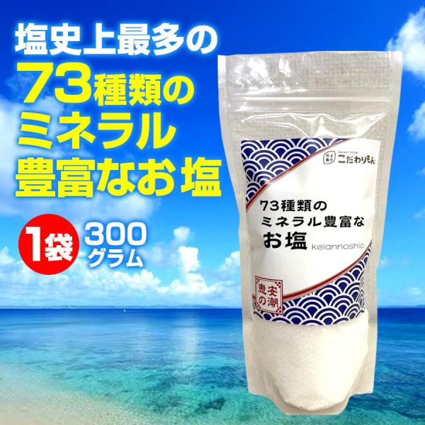 塩史上最多! 73種類のミネラル豊富なお塩（300ｇ）1袋　恵安の塩,天然塩,無添加塩,天日塩,料理...