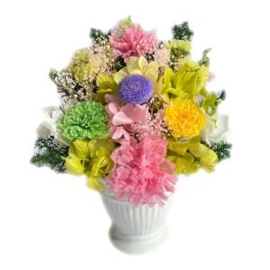 華やかなミニ仏花アレンジ バラなし オールプリ...の詳細画像1