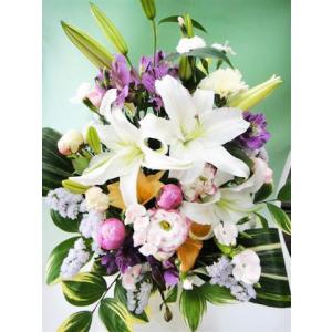 盆 初盆 彼岸 生花 豪華!大輪ユリお得なお供...の詳細画像2