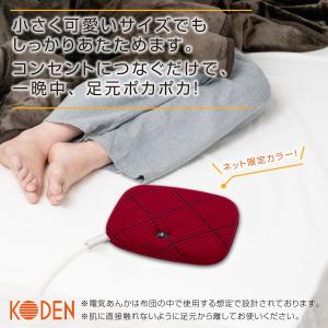 電気あんか 平形 レッド チェック 温度調節 ...の詳細画像1