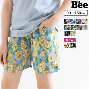 【最安値500円〜TIMESALE】 総柄ショートパンツ 子供服 キッズ ジュニア 女の子 男の子 花 ストライプ 90 100 110 120 130 140