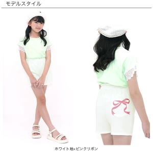 リボンショートパンツ ミニ丈 子供服 キッズ ...の詳細画像4