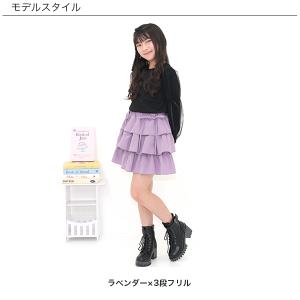 フリルスカート リボンスカート ミニ丈 子供服...の詳細画像3